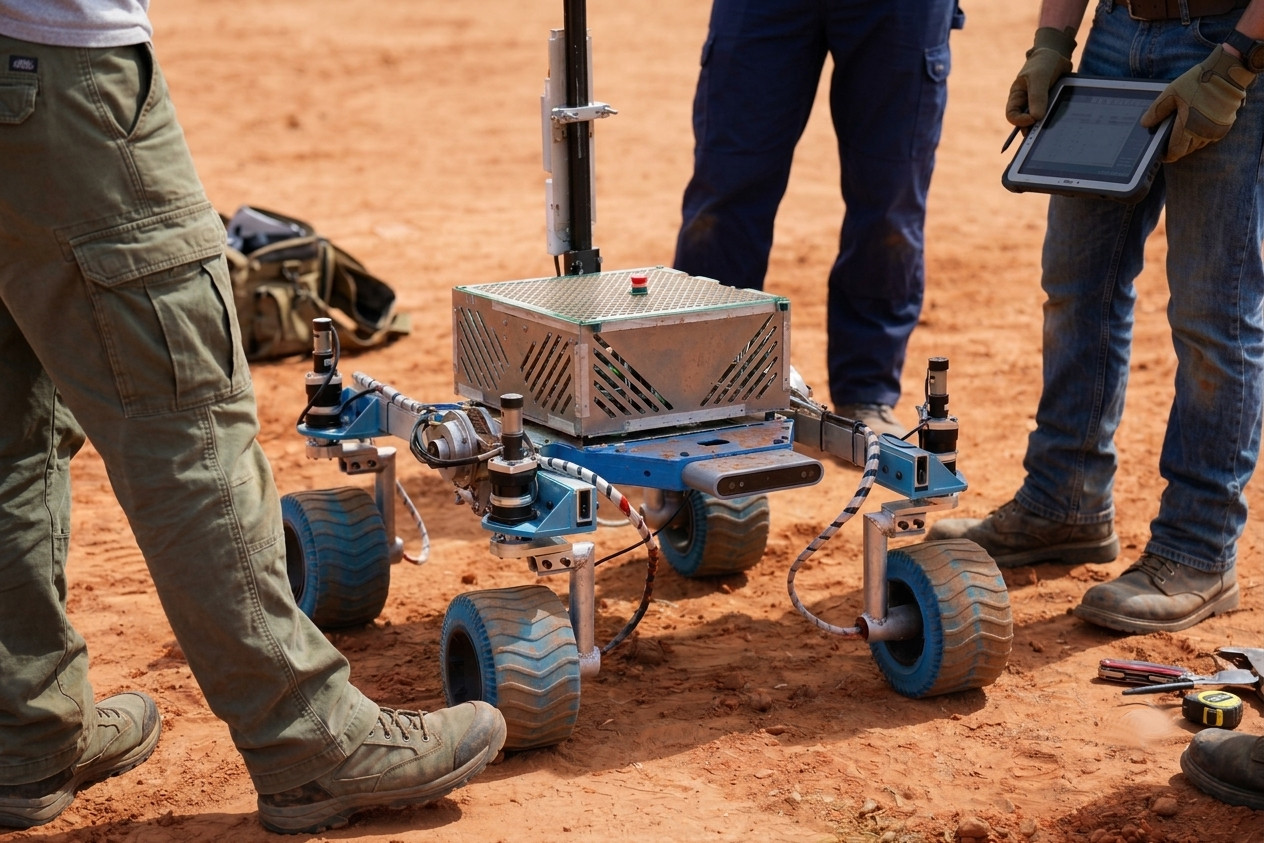 Teams working on rover